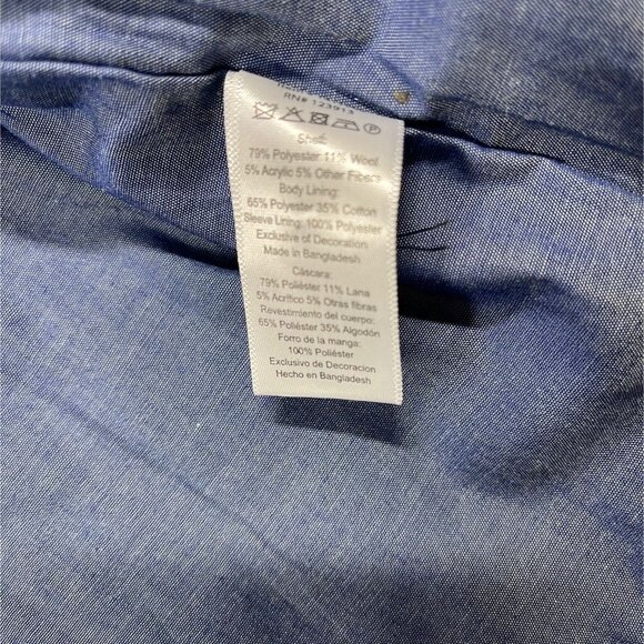 Jachs Lined Shirt Mens L Wool Blend Aztec Flannel Button Up Patterned Blue - Picture 6 of 8